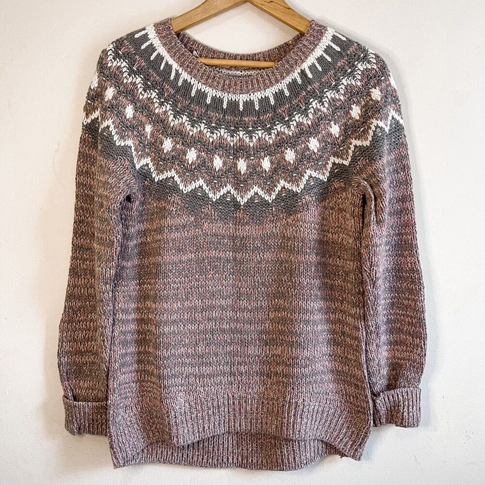 Bass Pink‎ Fairisle Sweater Size Large